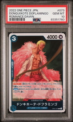 2022 One Piece Romance Dawn Japanese Donquixote Doflamingo #OP01073 PSA 10