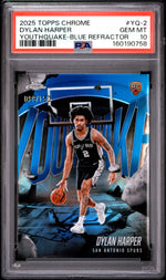 2025 Topps Chrome Youthquake Blue Refractor Dylan Harper #YQ-2 /150 PSA 10