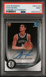 2025 Bowman Chrome Autographs Egor Demin #BCA-ED PSA 9