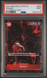 2024 One Piece Emperors In New World Alternate Art Shanks #OP09004 PSA 9