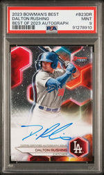2023 Bowman's Best Best of '23 Autographs Dalton Rushing #B23DR PSA 9