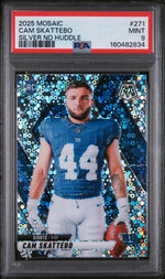 2025 Panini Mosaic Silver No Huddle Cam Skattebo #271 PSA 9