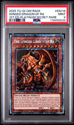 2025 Quarter Century Stampede - English 1st Edition the Winged Dragon of Ra #RA04-EN118 PSA 9