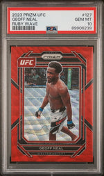 2023 Panini Prizm UFC Ruby Wave Geoff Neal #127 PSA 10