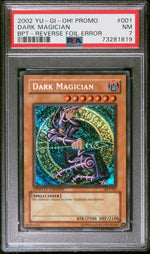 2002 Yu-Gi-Oh! Dark Magician #001 Promo BPT-Reverse Foil Error PSA 7