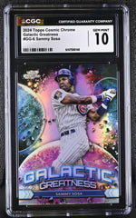 2024 Topps Chrome #GG-6 Sammy Sosa Galactic Greatness CGC 10