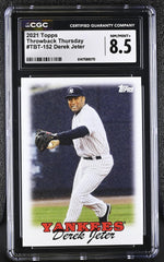 2021 Topps #TBT-152 Derek Jeter Throwback Thursday CGC 8.5