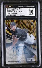 2015 High Tek #HT-CRO Carlos Rodon Autographs /50 Auto CGC 10