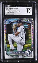 2025 Bowman Chrome #BCP-202 Carlos Lagrange Pulsar Refractor /399 CGC 10