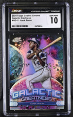 2024 Topps Chrome #GG-11 Hank Aaron Galactic Greatness CGC 10