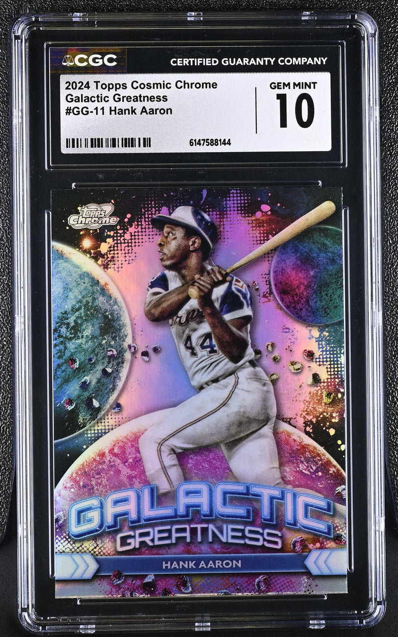2024 Topps Chrome #GG-11 Hank Aaron Galactic Greatness CGC 10