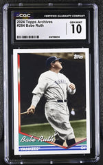 2024 Topps Archives #284 Babe Ruth CGC 10