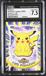 1999 Pokemon #25 Pikachu Series 1 - 25 Second Print CGC 7.5