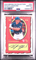 2024 Topps Brooklyn Collection Autograph Wyatt Langford #ACWL PSA 10