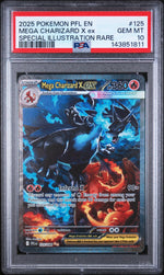 2025 Pokemon Mega Evolution Phantasmal Flames Special Illustration Rare Mega Charizard X Ex #125 PSA 10