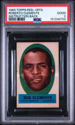 1963 Topps Peel-Offs Roberto Clemente #9 PSA 2