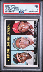 1967 Topps Rbi Leaders Hank Aaron/Bob Clemente/Richie Allen #242 PSA 1