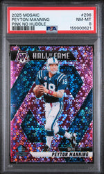 2025 Panini Mosaic Pink No Huddle Peyton Manning #296 /20 PSA 8