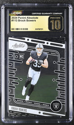2024 Absolute #113 Brock Bowers CGC 10