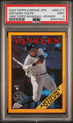 2023 Topps Chrome Update 1988 Topps Baseball Orange Anthony Volpe #88CU17 /25 PSA 9