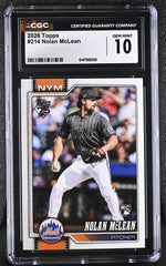 2026 Topps #214 Nolan McLean Series One CGC 10