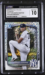 2025 Bowman Chrome #BCP-202 Carlos Lagrange Shimmer Refractor CGC 10