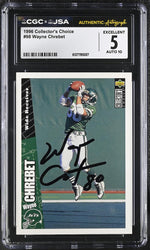 1996 Collector's Choice #98 Wayne Chrebet CGC 5