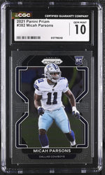 2021 Prizm #382 Micah Parsons CGC 10