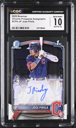 2025 Bowman #CPA-JP Jose Pirela Chrome Prospects Autographs Auto CGC 10