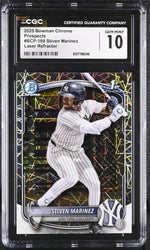 2025 Bowman Chrome #BCP-189 Stiven Martinez Laser Refractor CGC 10