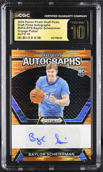 2024 Prizm #DPA-BYS Baylor Scheierman Draft Picks Autographs Auto CGC 10
