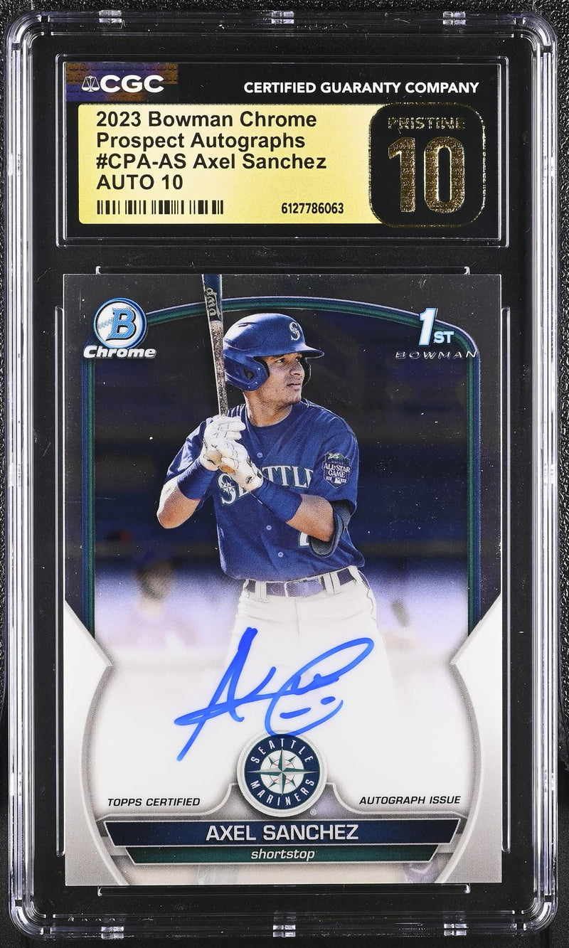 2023 Bowman Chrome Prospect Autographs Axel Sanchez #CPA-AS Auto CGC 10