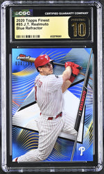 2020 Topps Finest J.T. Realmuto #85 Blue Refractor /150 CGC 10