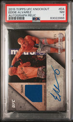2015 Topps UFC Knockout Autograph Relic Eddie Alvarez #EA /225 PSA 7