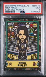 2025 Topps WWE X Bape Baby Milo Avatar Rhea Ripley #BMA-13 PSA 9
