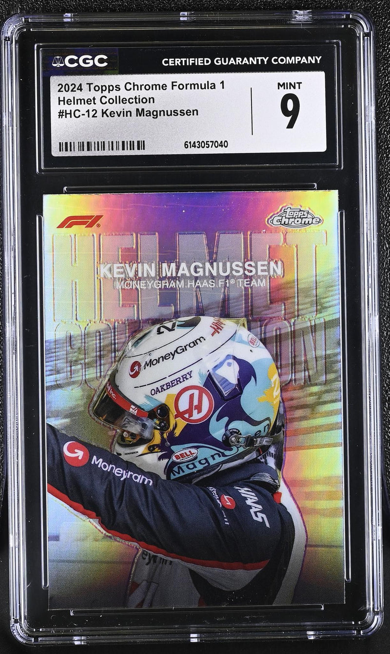 2024 Topps Chrome #HC-12 Kevin Magnussen Helmet Collection CGC 9