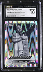 2022 Topps Chrome #169 Lewis Hamilton Black & White Ray Wave Refractor CGC 10