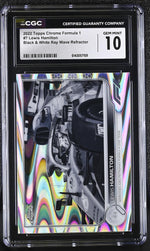 2022 Topps Chrome #7 Lewis Hamilton Black & White Ray Wave Refractor CGC 10