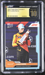 2024 Topps Now #012 Lando Norris Formula 1 Miami Grand Prix 2024 CGC 10