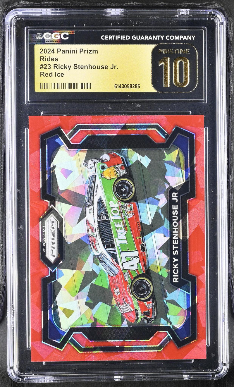 2024 Panini Prizm Rides Ricky Stenhouse Jr. #23 Red Ice CGC 10