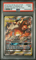 2019 Pokemon Sun and Moon Black Star Promo Figure Collection Charizard/Reshiram Gx #SM201 PSA 9