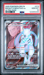 2025 Pokemon Scarlet and Violet Destined Rivals Ultra Rare Team Rocket's Mewtwo Ex #213 PSA 10