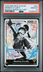 2026 One Piece Starter Deck Egghead Black and White Alternate Art Monkey D. Luffy # ST29001 PSA 10