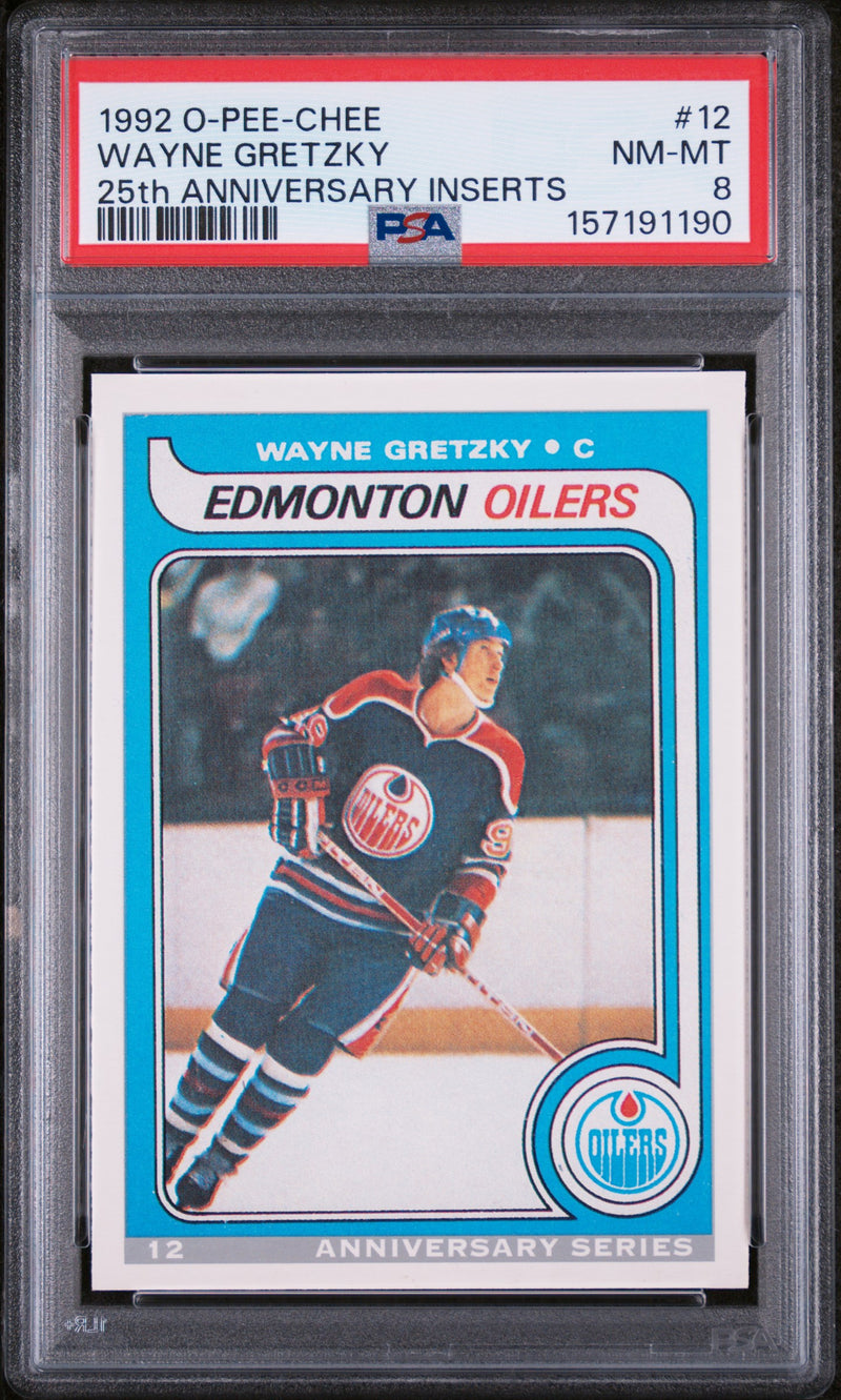 1992 O-Pee-Chee 25th Anniversary Wayne Gretzky #12 PSA 8