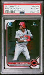 2022 Bowman Chrome Prospect Elly De La Cruz #BCP50 PSA 10