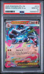 2025 Pokemon Mega Evolution Phantasmal Flames Mega Charizard X Ex #013 PSA 10