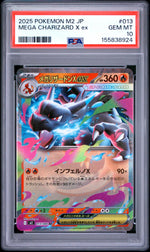 2025 Pokemon Mega Inferno X Japanese Mega Charizard X Ex #013 PSA 10