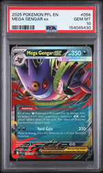 2025 Pokemon Mega Evolution Phantasmal Flames Mega Gengar Ex #056 PSA 10