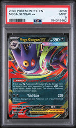 2025 Pokemon Mega Evolution Phantasmal Flames Mega Gengar Ex #056 PSA 9