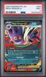 2025 Pokemon Mega Evolution Phantasmal Flames Mega Gengar Ex #056 PSA 9